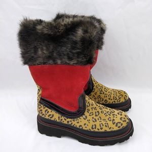 Ariat Fatbaby Faux Fur Leopard Print Boots